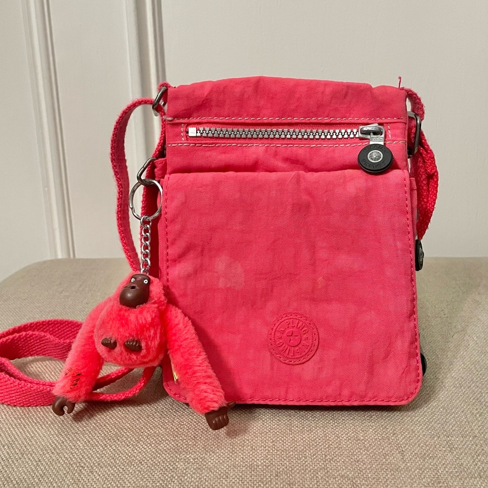 Kipling Coral Pink Eldorado Crossbody Bag